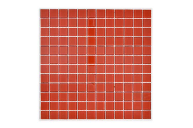Mosaïque Crystal rouge brillant 30x30cm
