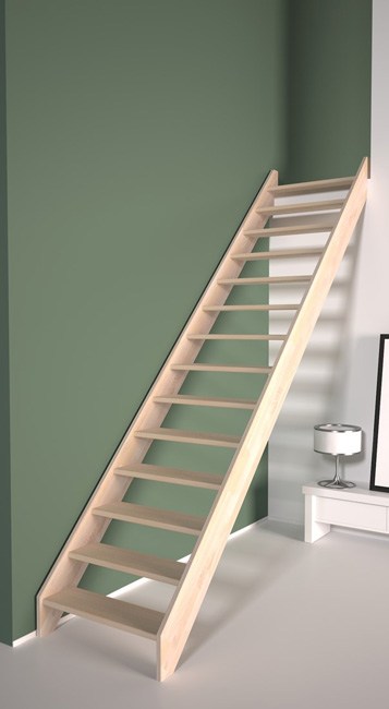 Escalier droit hêtre Berlijn 275x82cm