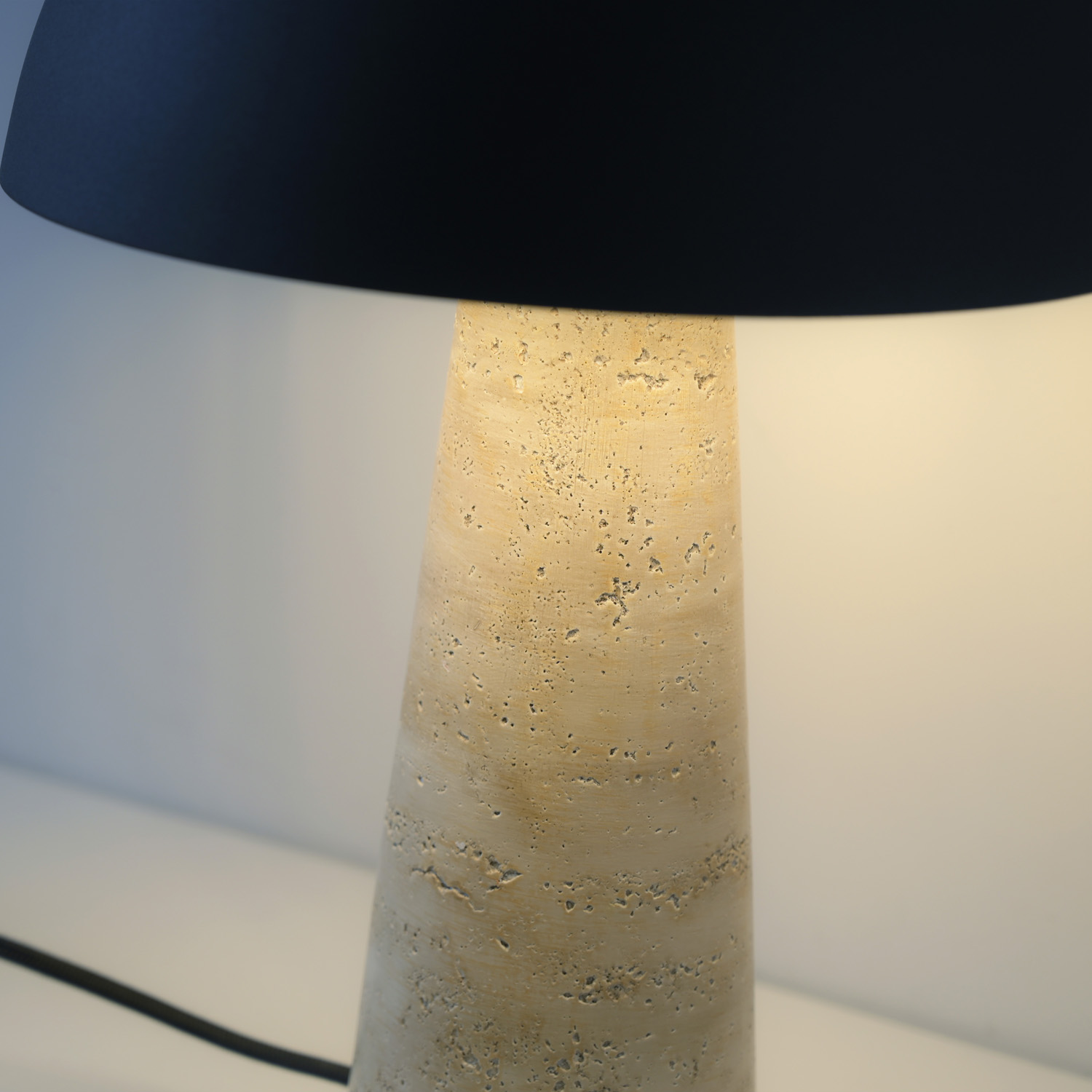 Lampe de table - noir - Ø25cm - 1xE27 - 15W max. - ampoule non incluse