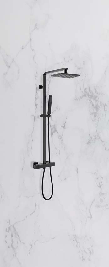 Doucheset Hifune thermostatisch met cooltouch zwart