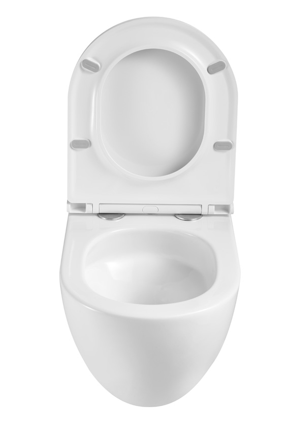 Hangtoilet Linus rimless tornado flush glanzend wit inclusief WC-bril