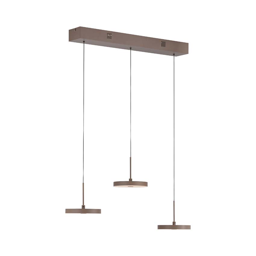 Luminaire suspendu Jojo - Sable - 65cm - dimmable - 3x6,8W - 3000K Luminaire suspendu Jojo - Sable - 65cm - dimmable - 3x6,8W - 3000K