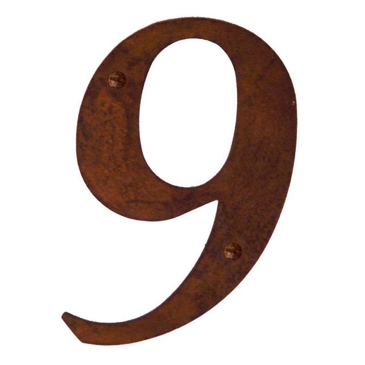 Numéro de maison pro 9 rouille