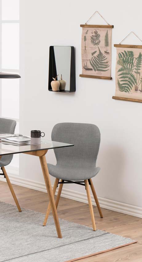 Chaise de salle à manger Belinda gris clair