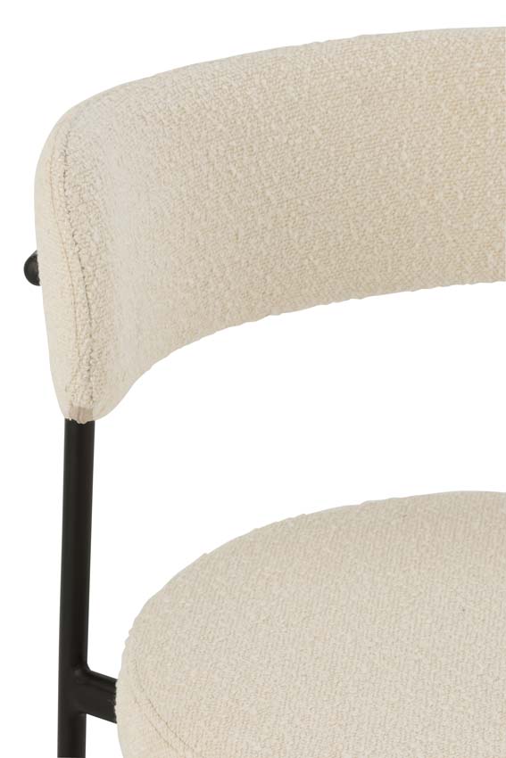 Barstoel Boucle wit