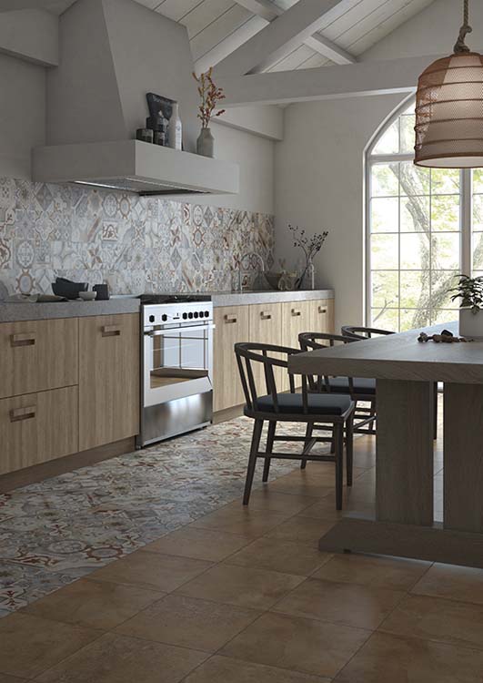 Vloer- en wandtegel Moose patroontegel multicolor 34x34cm