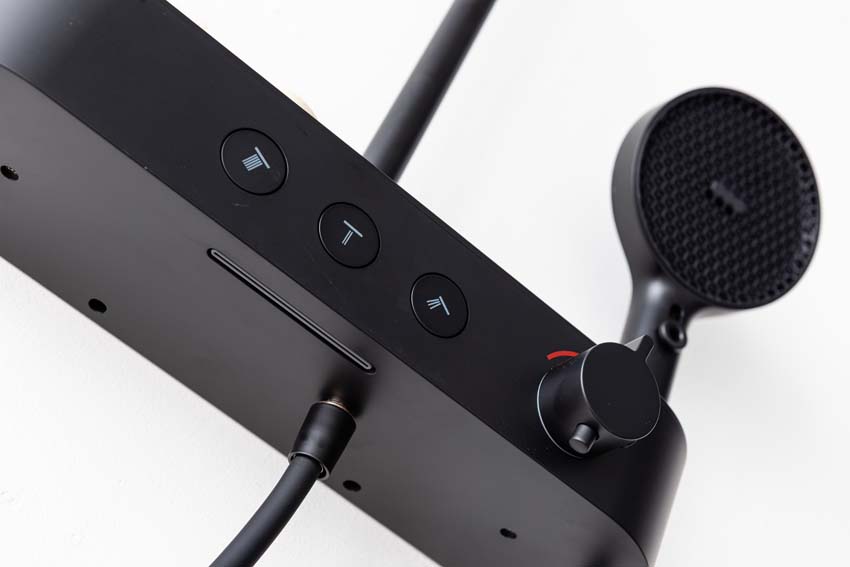 Doucheset Vivian thermostatisch mat zwart