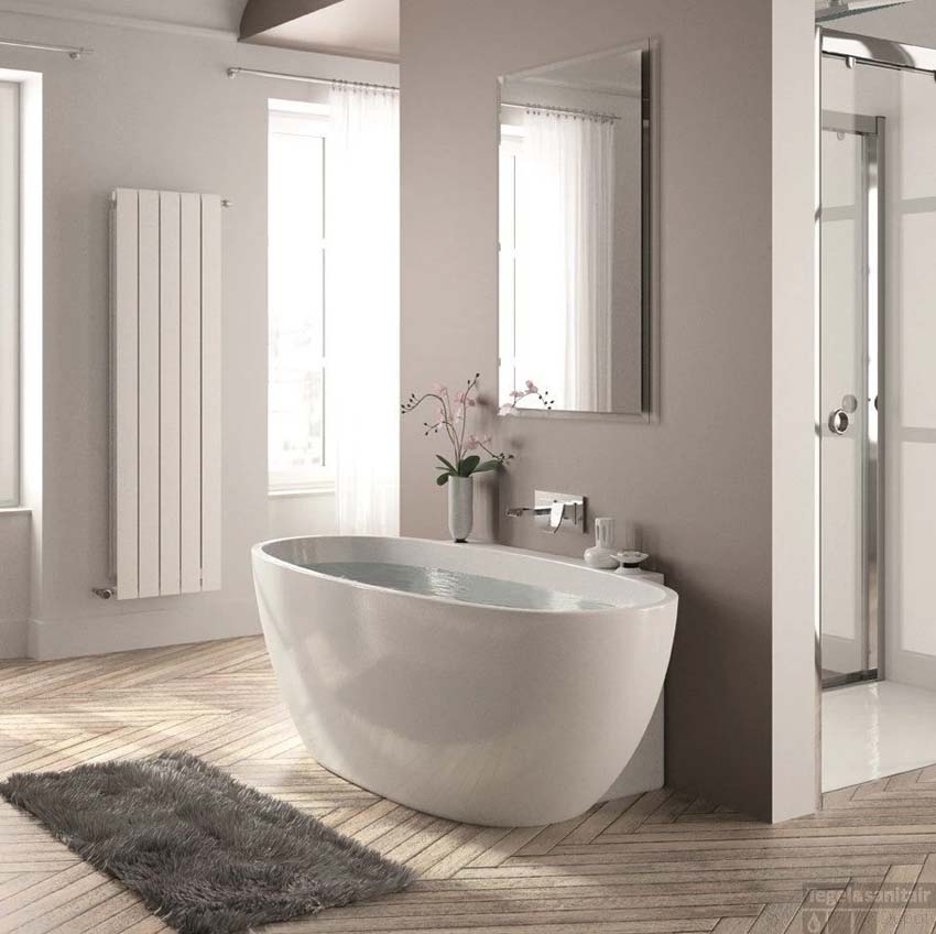 Half vrijstaand bad Allibert Agata glanzend wit 165x80cm