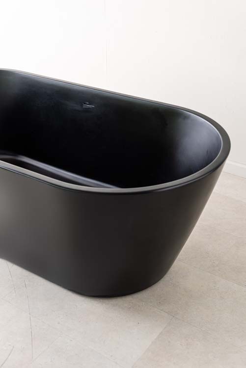 Vrijstaand bad Casper mat zwart 170x80cm