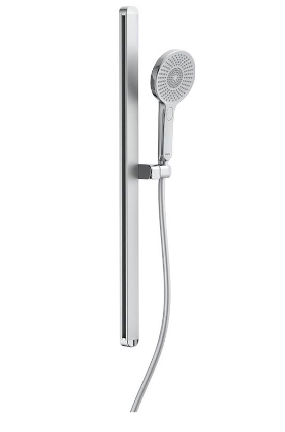 Colonne de douche Kaja chrome/gris clair brillant Ø12cm