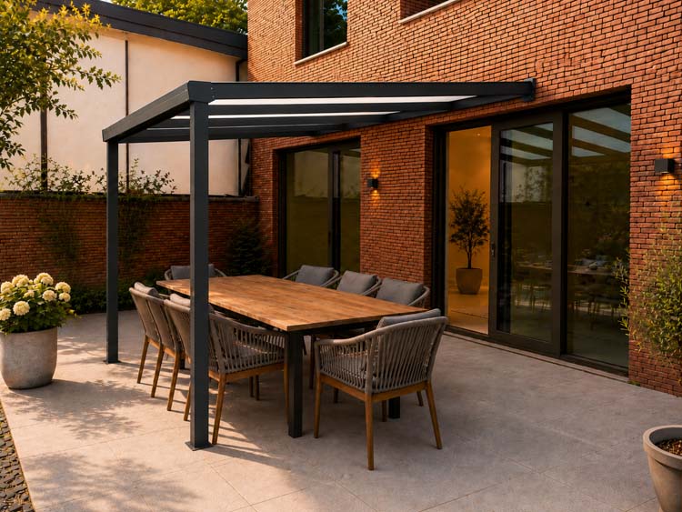 Terrasoverkapping Shadow antraciet 3x2,5m