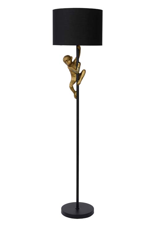 Lampadaire singe - noir/or - H150cm - E27 - 60W