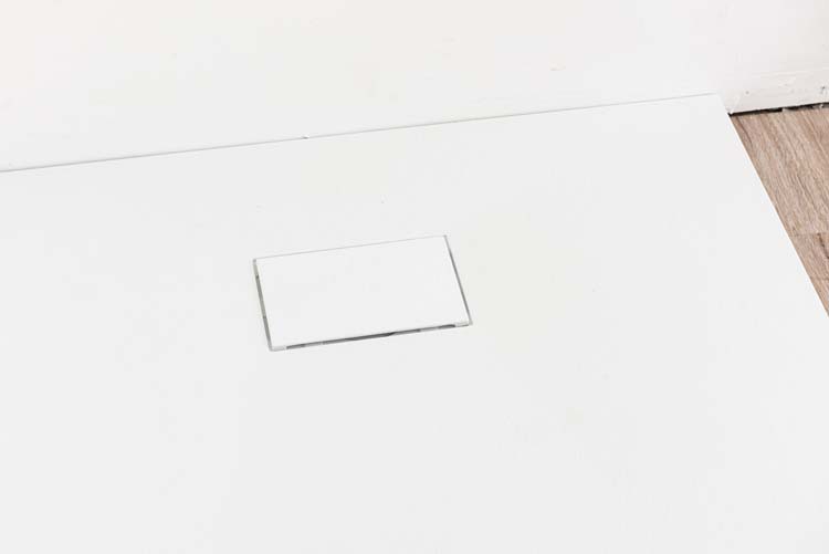 Douchebak Moby SMC mat wit leisteenlook 180x90cm