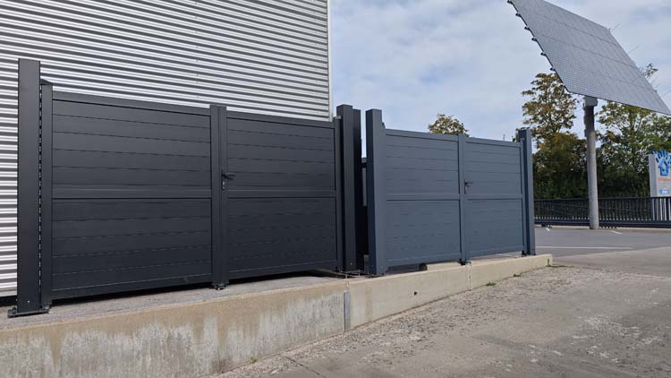 Portail battant double Orlando aluminium anthracite 300x180cm - fermé, quincaillerie incluse