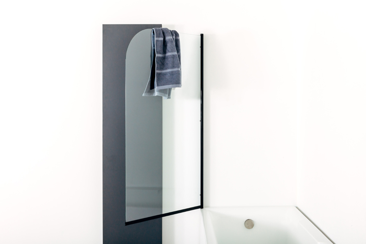 Paroi de baignoire Uberto noire gauche/droite 80x140cm