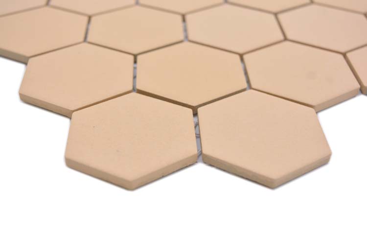 Mosaïque hexagone ocre orange 32,5 x 28,1 cm