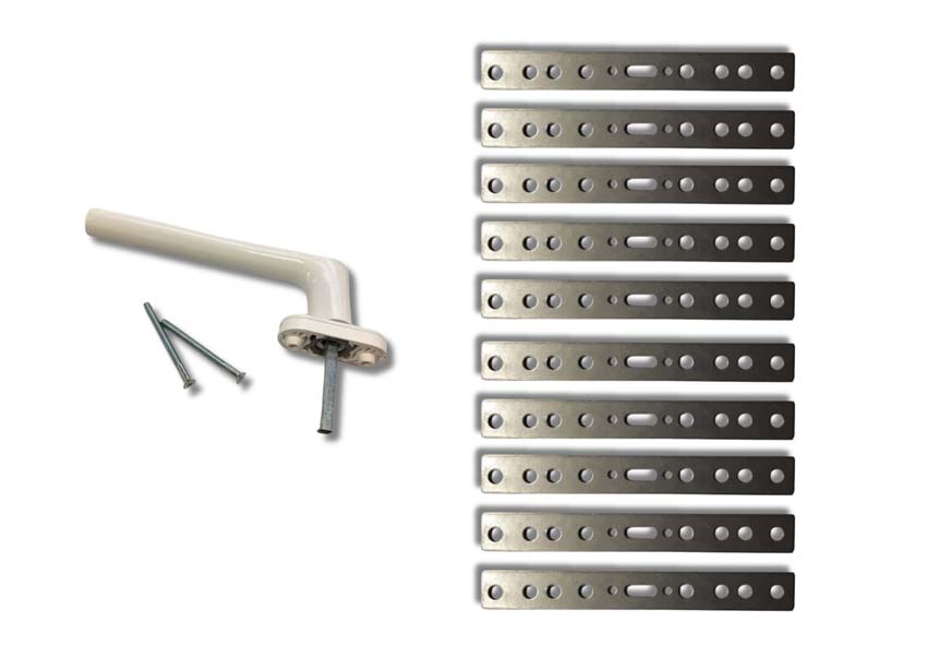 Toebehoren voor schuifraam pvc monorail wit Deceuninck