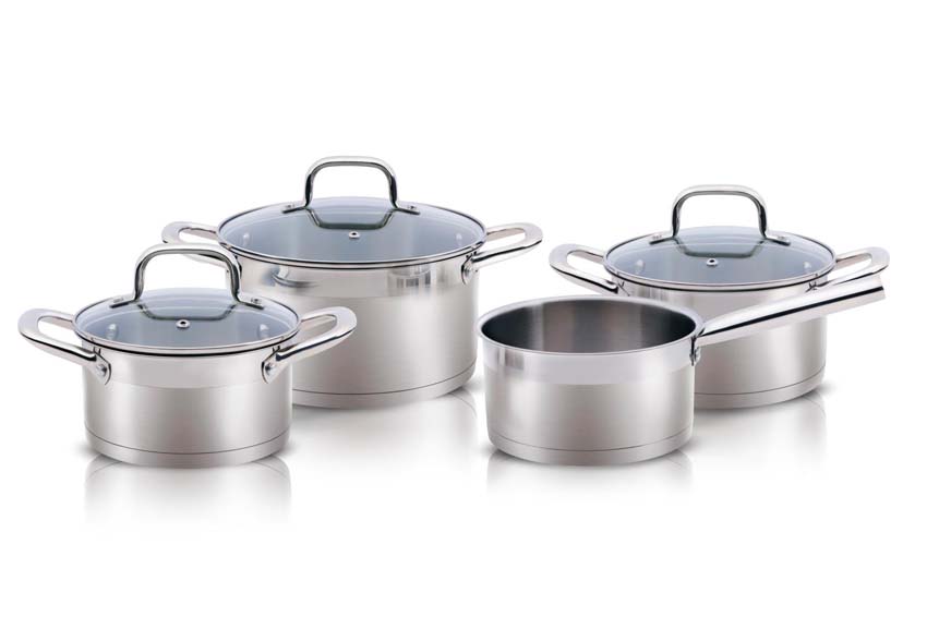 Set de casseroles argent 7 pièces