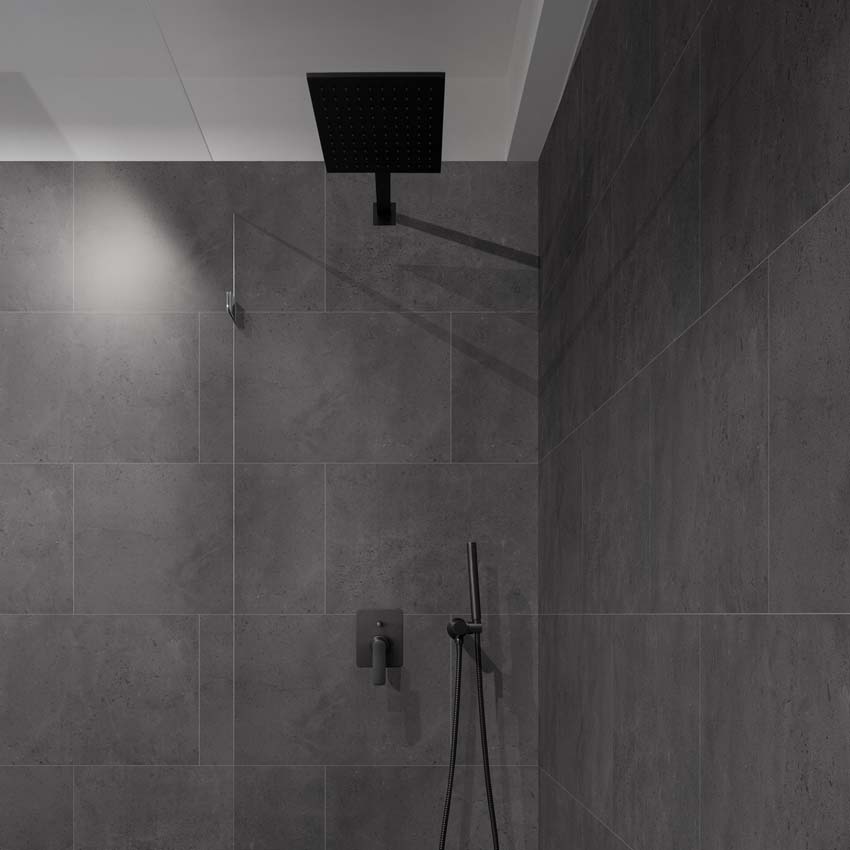 Panneau mural Dumawall XL Fauske pierre naturelle noir 90x260cm