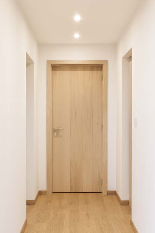 Complete binnendeur fineer eik 201,5x78cm honingraat omkeerbaar + deurkast 16,5cm