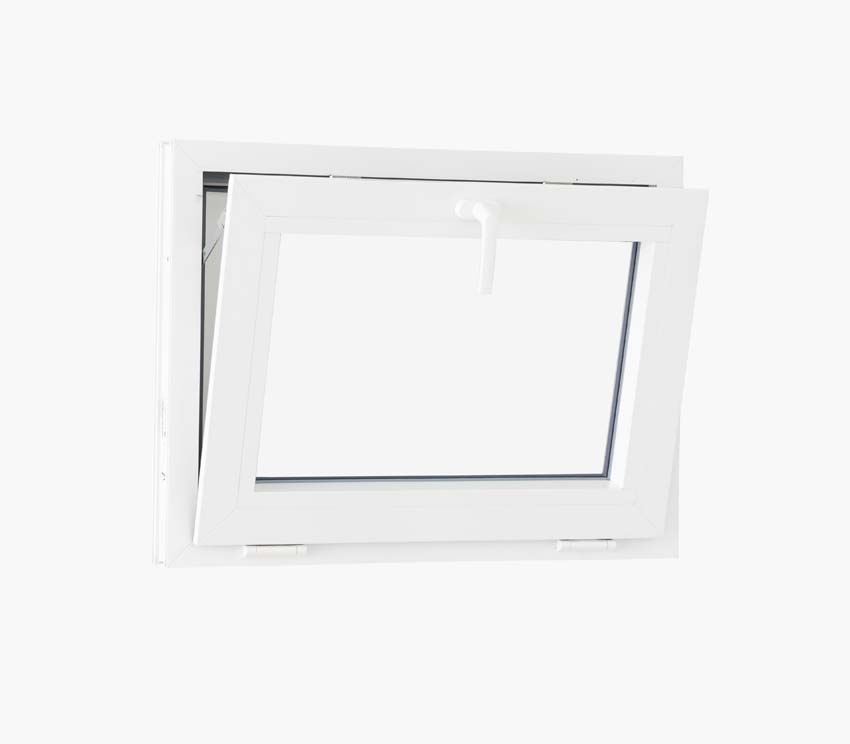 Châssis battant pvc Deceuninck Elegant Infinity blanc/bl B600xH500 mm