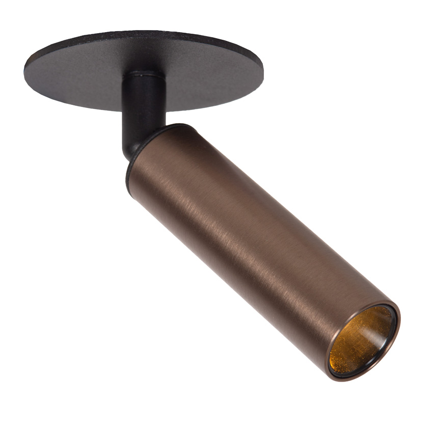 Lucide Essential Keoni - Plafondspot - Ø8cm - LED - 1xG9 - Koffie