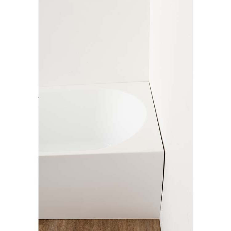Baignoire d'angle Hero mat blanc droite 180x80cm