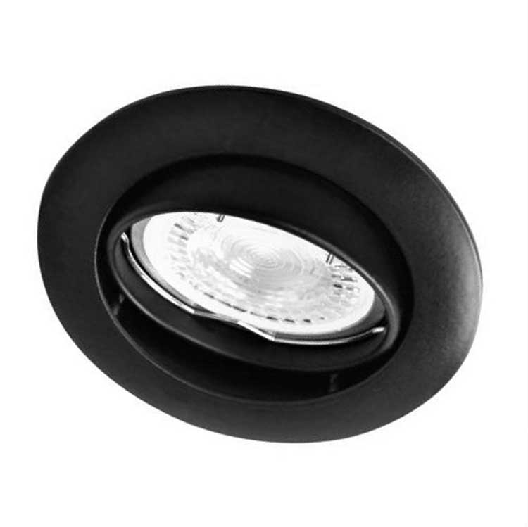 Inbouwspot rond zwart richtbaar GU10