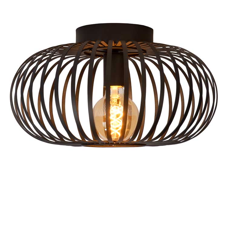 Lucide MANUELA - Plafonnier - Ø 40 cm - E27 - Noir