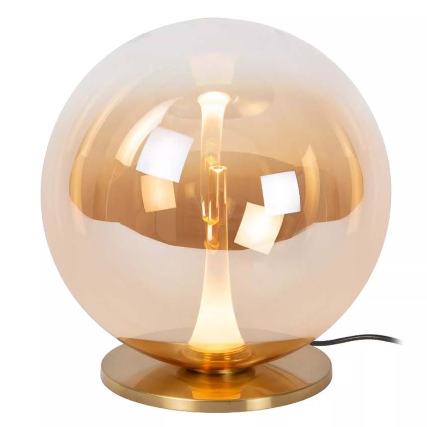 Lucide Premium Gisela - Tafellamp - Ø30cm - LED Dimb. - 1x12W 2500K - Amber