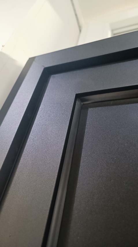 Buitendeur Tavira halfglas aluminium helder glas zwart 960x2180mm links duwend