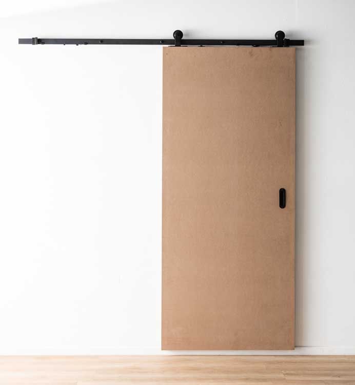 Porte coulissante Karolien + rail antiek noir - à peindre