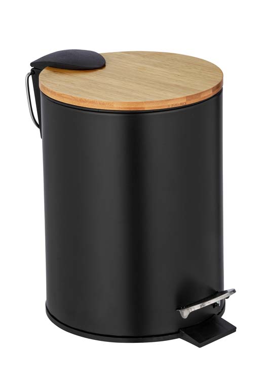 Afvalemmer Wenko Tortona 3l mat zwart