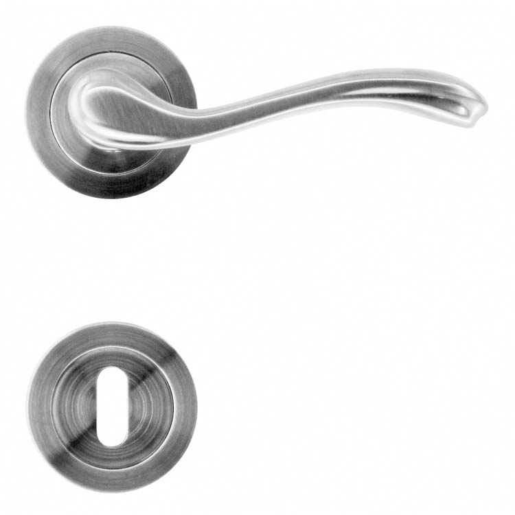 Deurkruk pro alessandria inox look baardrozet