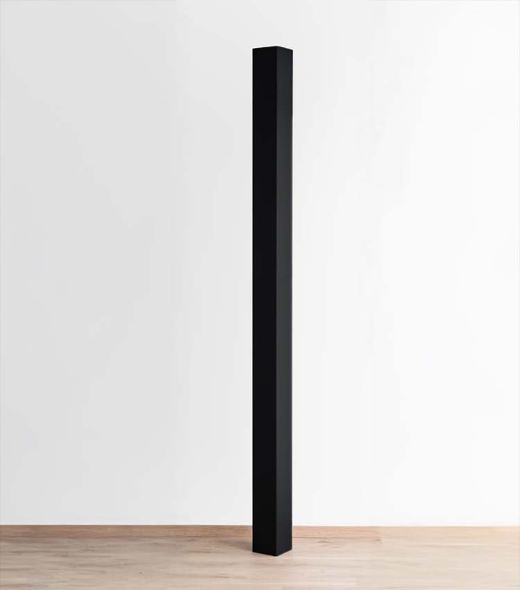 Poteau portail Orlando/Oakley aluminium à ancré noir mat 15x15x250cm