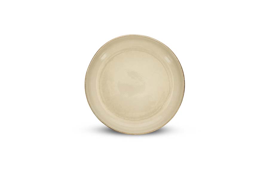 Plat de service Salt & Pepper Meridian en faïence beige Ø28x7cm