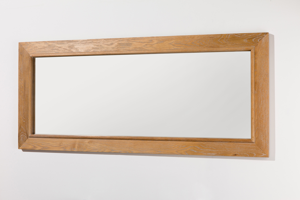 Miroir An rectangulaire chêne blanc cérusé veines grises 160x70cm