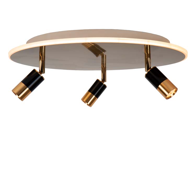 Lucide JUBEL - Plafonnier - Ø 48 cm - LED Dim. - 2700K - Or Mat / Laiton