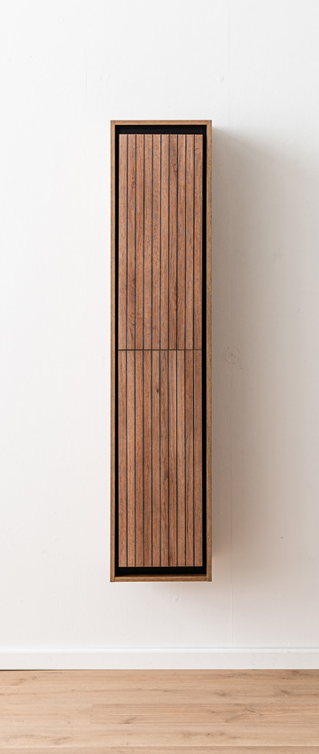 Kolomkast Toledo eik/zwart hangend 160x35x30cm