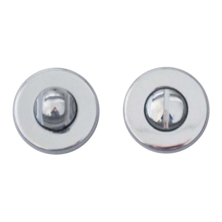 Quincaillerie toilette rond clique rosace 45mm chrome
