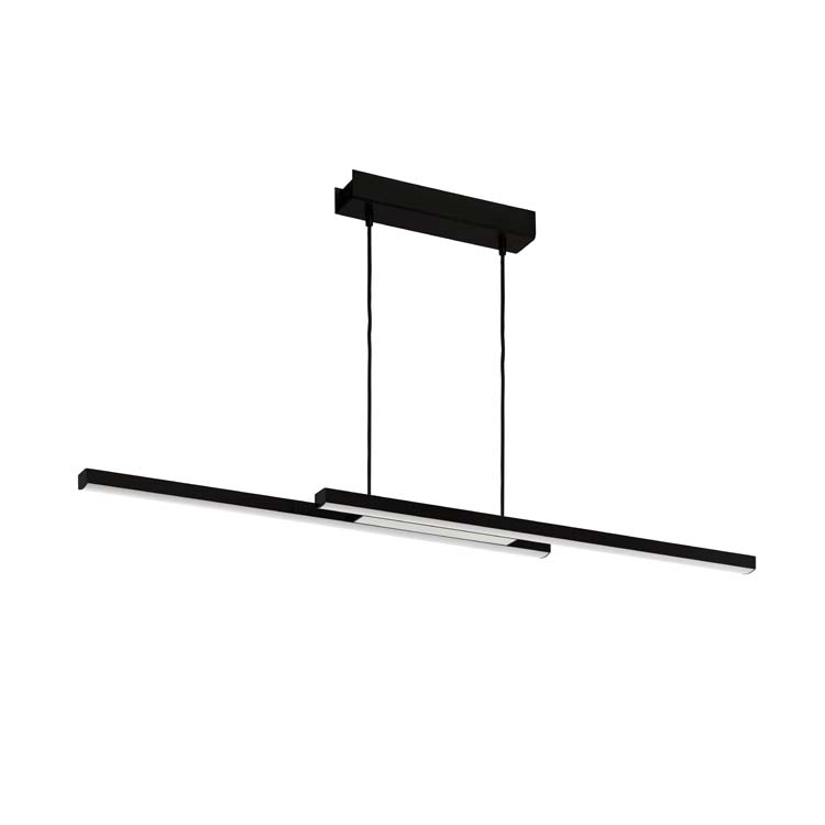 hanglamp LED aluminium zwart l105.5cm 4800LM incl.