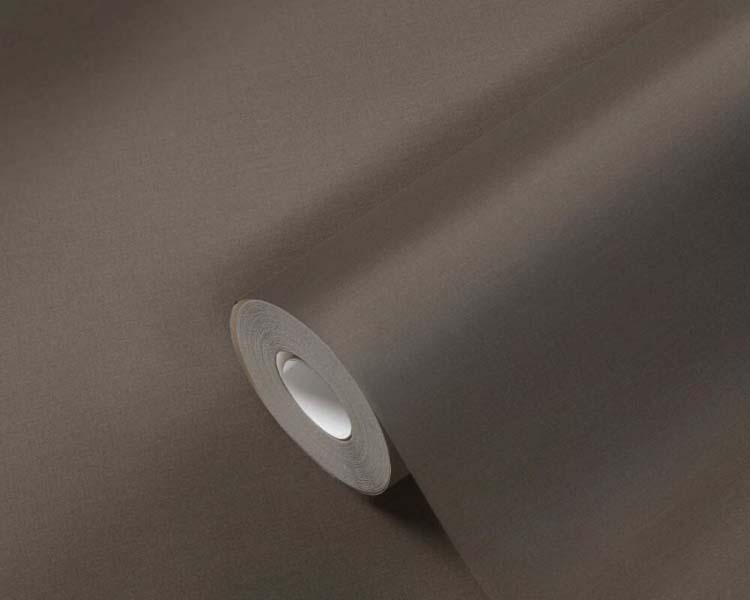 Vinyle sur papier peint intissé uni drawn brun 0,53x10,05m