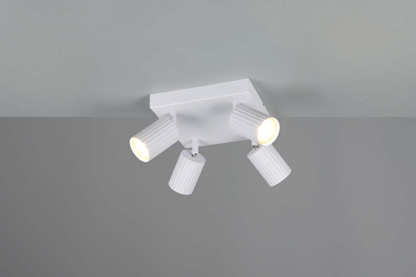 Spot en saillie - Blanc - 20x20x14cm - Dimmable - GU10 - 4x10W
