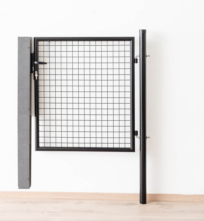 Tuinpoort enkel,zwart,(hxbr)100x100cm