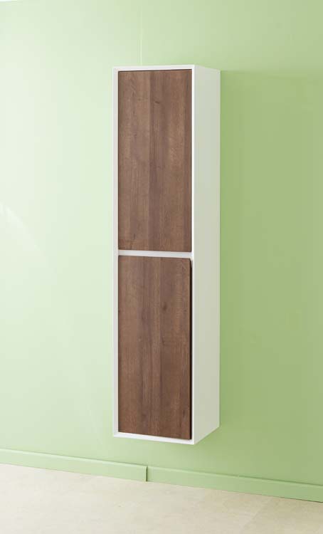 Kolomkast Ace mat wit/eik hangend 170x40x35cm