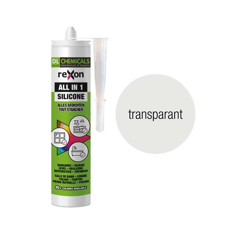 All-in 1 silicone 290ml transparent résistant à l'eau