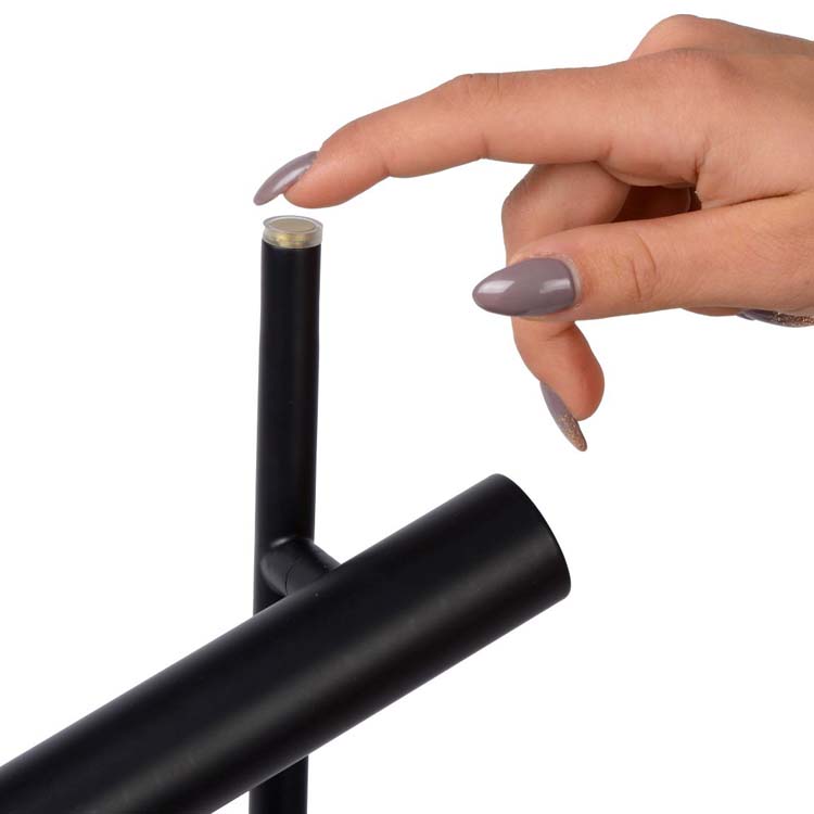 Lucide PHILON - Tafellamp - Ø 13 cm - LED Dimb. - 1x4,5W 3000K - Zwart
