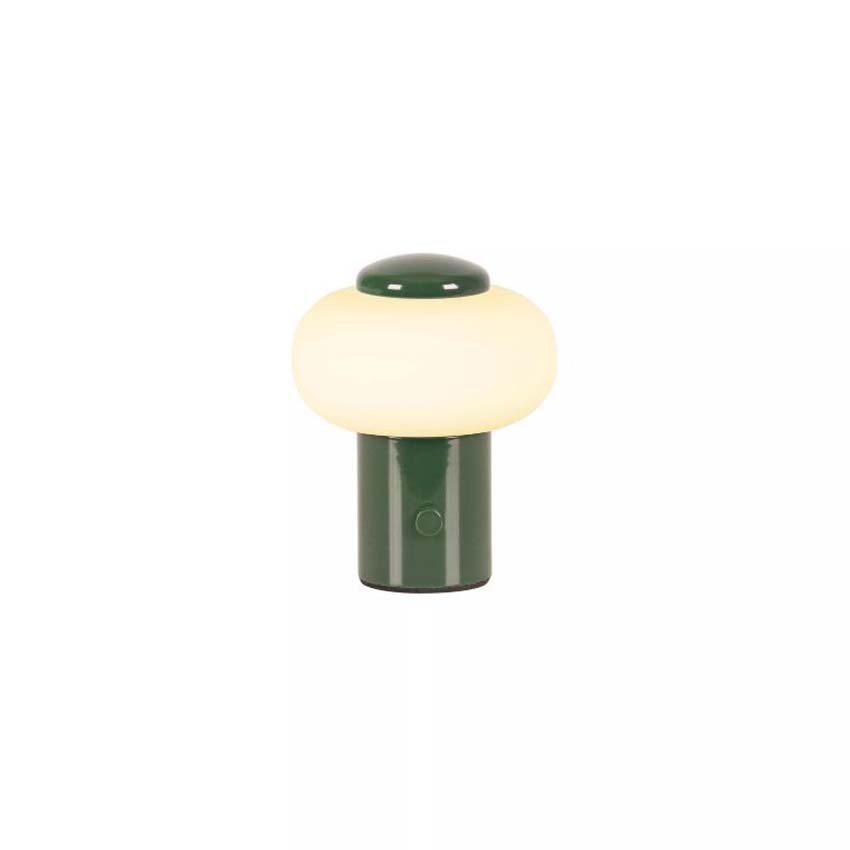 Lucide Essential Gustav - Lampe de table rechargeable - Batterie/Pile - Ø8cm - LED dimmable - 1x0,8W 2700K - Vert