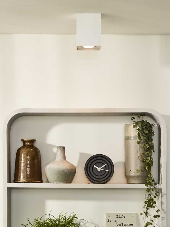 Lucide TUBE - Plafondspot - GU10 - Wit