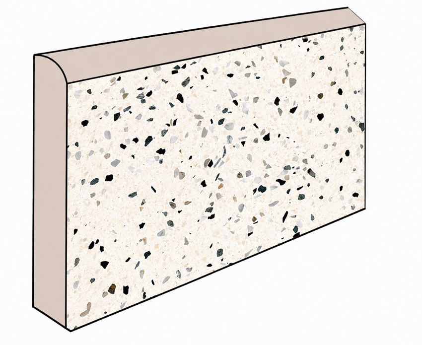 Plint Re-Bel perle 7x60cm